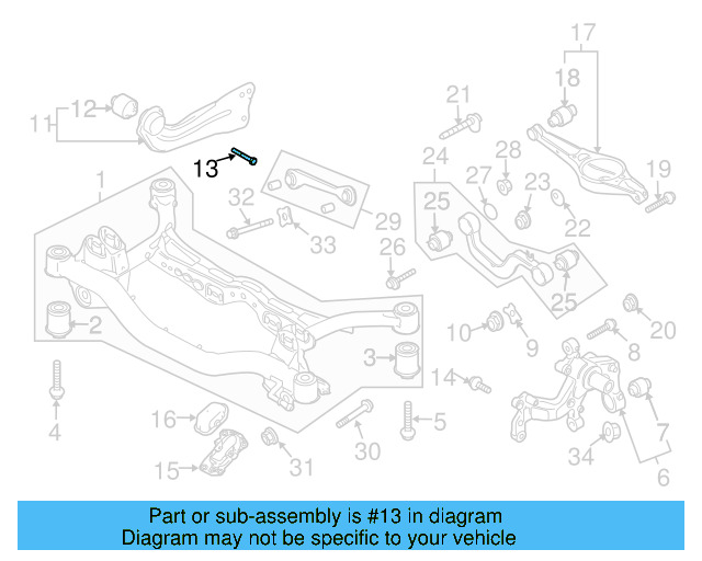 Trailing Arm Mount Bolt N-107-695-01 - View 61