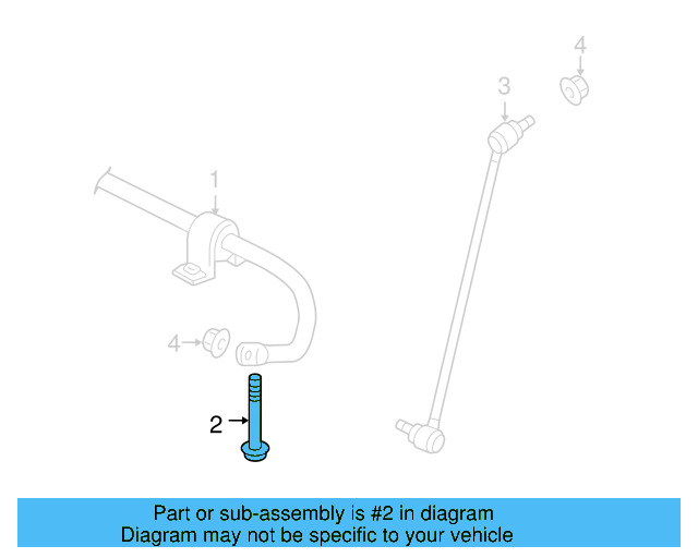 Stabilizer Bar Mount Bolt N-107-734-01 - View 5