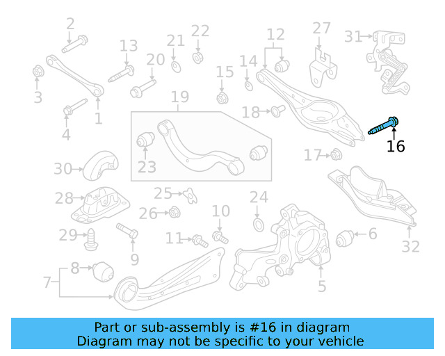 Lower Control Arm Front Bolt N-910-662-01