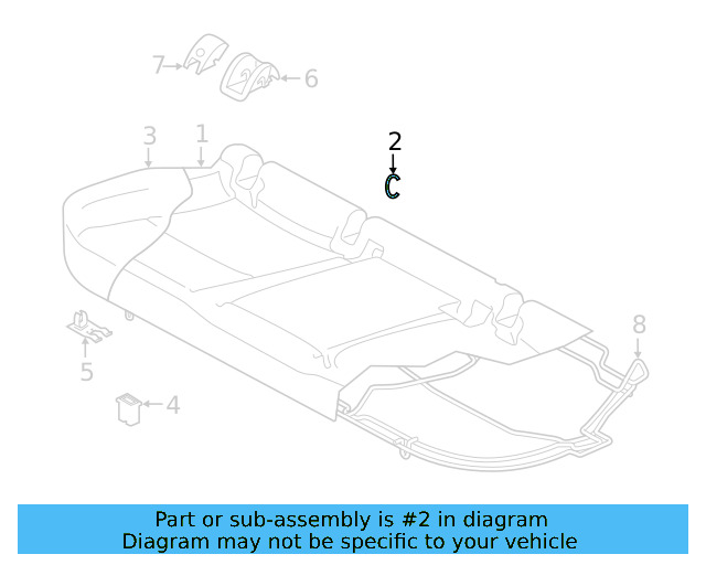 Seat Cover Retainer Clip N-108-676-01 - View 12