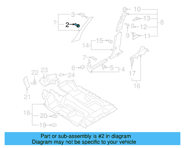 Cluster Cover Retainer Clip 3B0-867-190 - View 21