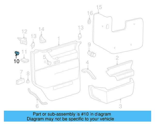 Back Glass Lift Support Nut N-902-521-04 - View 6