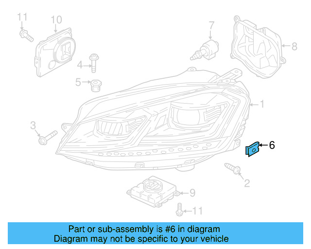 Headlamp Assembly U WHT-006-406 - View 16