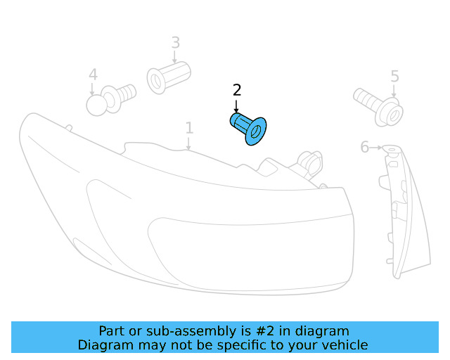 Tail Lamp Assembly Retainer Nut N-904-537-03 - View 3