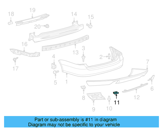 Wheel Opening Molding Clamp N-905-319-02