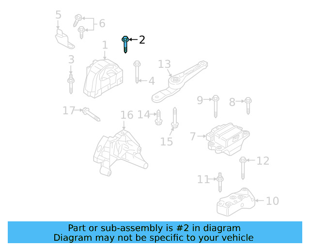 Motor Mount Mount Bolt N-905-969-06 - View 79