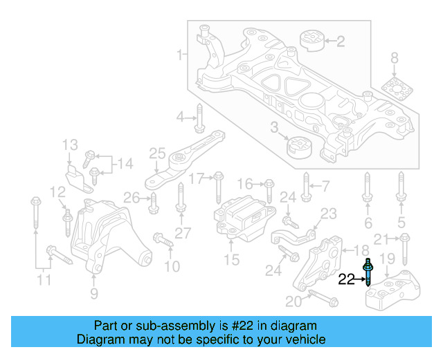Trans Mount Bracket Stud N-911-270-01 - View 18