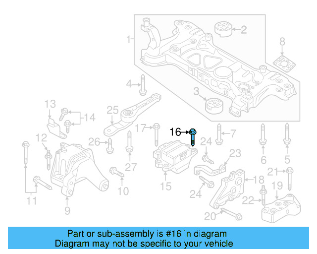 Motor Mount Mount Bolt N-905-969-06 - View 10