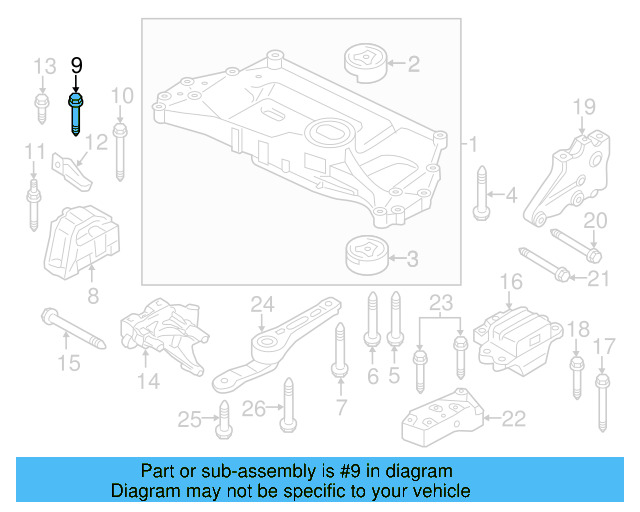 Motor Mount Mount Bolt N-905-969-06 - View 52