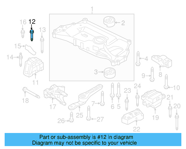 Motor Mount Mount Bolt N-905-969-06 - View 115