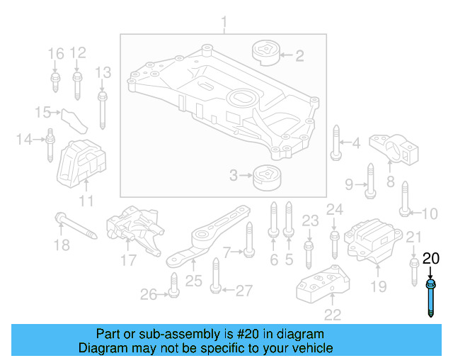 Motor Mount Mount Bolt N-905-969-06 - View 114