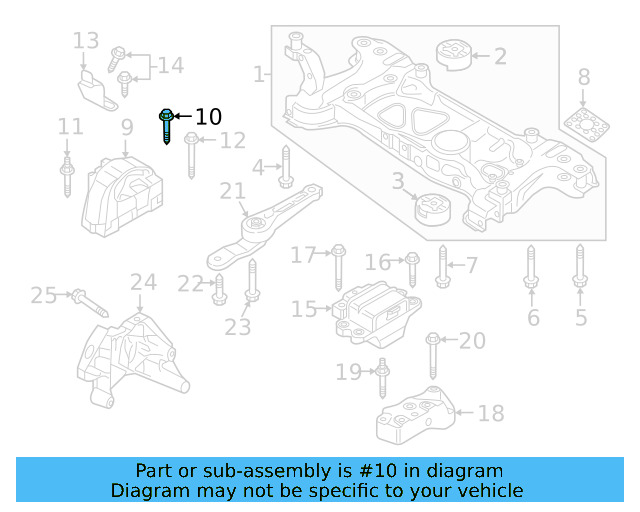 Motor Mount Mount Bolt N-905-969-06 - View 22