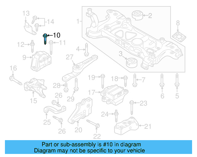 Motor Mount Mount Bolt N-905-969-06 - View 16
