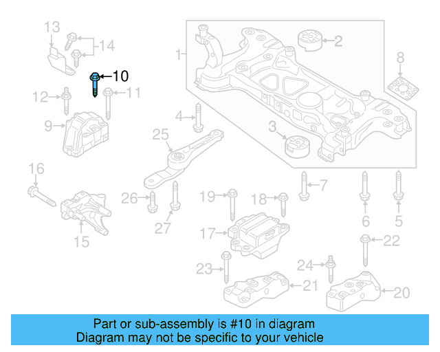 Motor Mount Mount Bolt N-905-969-06 - View 5