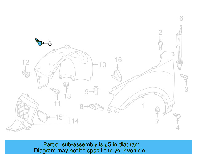 Fender Liner Retainer Nut N-908-338-01 - View 188