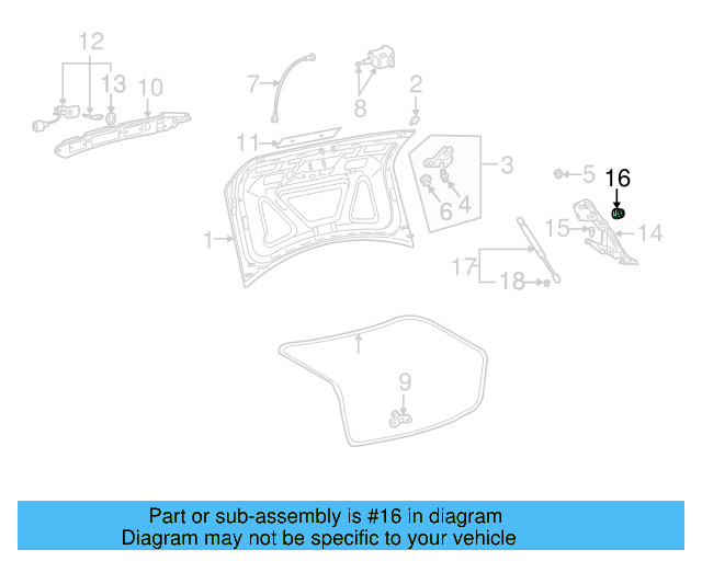 Hood Hinge Cap N-906-500-01 - View 10