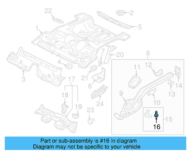Rear Body Panel Stud N-906-526-02