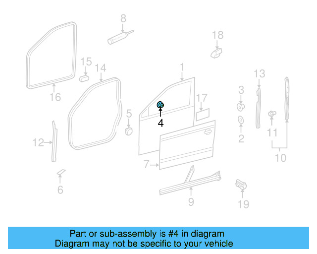 Door Shell Hole Cover 8Z0-837-111 - View 51
