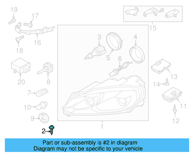 Headlamp Assembly Screw N-906-833-02 - View 17