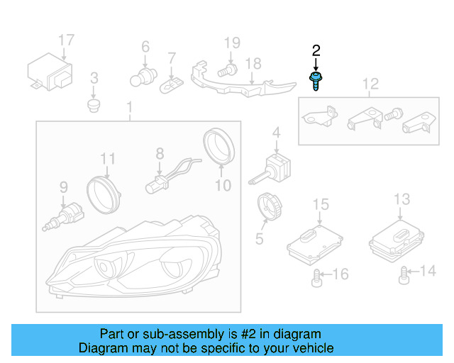 Headlamp Assembly Screw N-906-833-02 - View 36