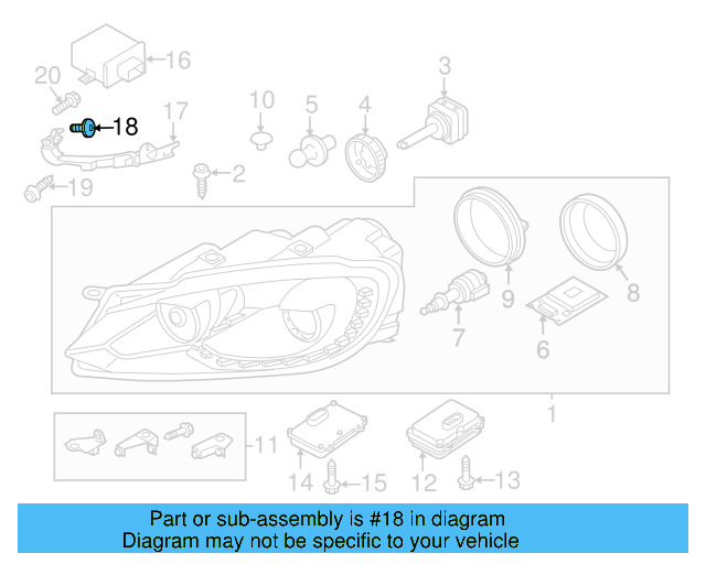 Headlamp Assembly Screw N-906-833-02 - View 38