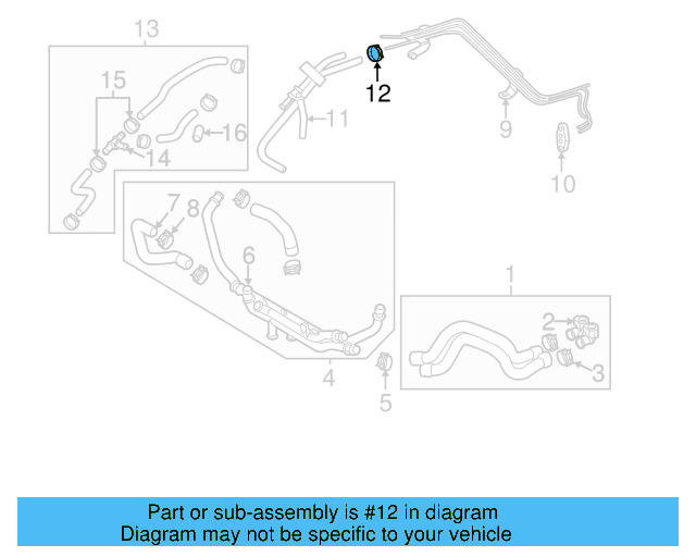 Reservoir Hose Clamp N-906-869-02 - View 355