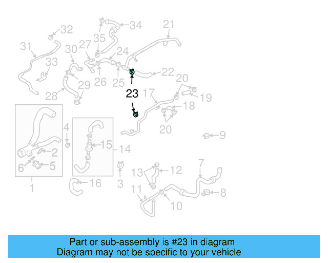 Reservoir Hose Clamp N-906-869-02 - View 496