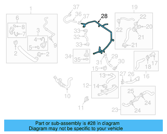 Engine Coolant Hose 06K-121-049 - View 7