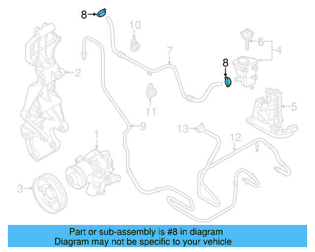 Reservoir Hose Clamp N-906-869-02 - View 284