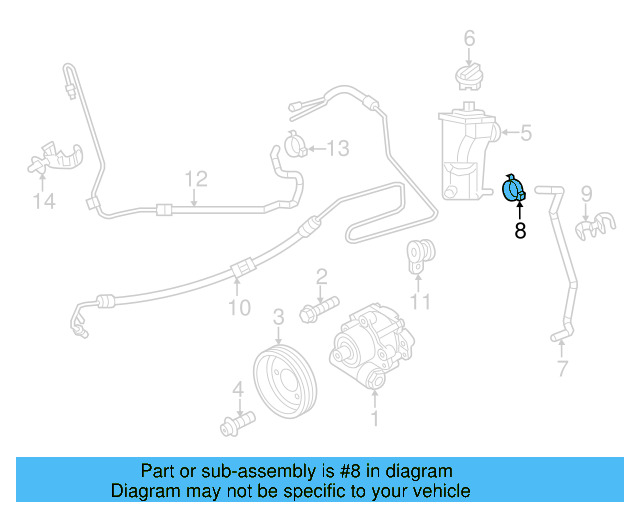 Reservoir Hose Clamp N-906-869-02 - View 433