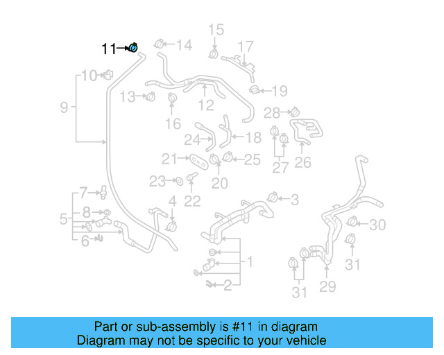 Reservoir Hose Clamp N-906-869-02 - View 307