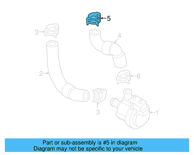 Reservoir Hose Clamp N-906-869-02 - View 225