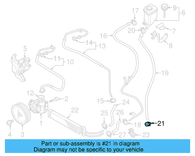 Reservoir Hose Clamp N-906-869-02 - View 352