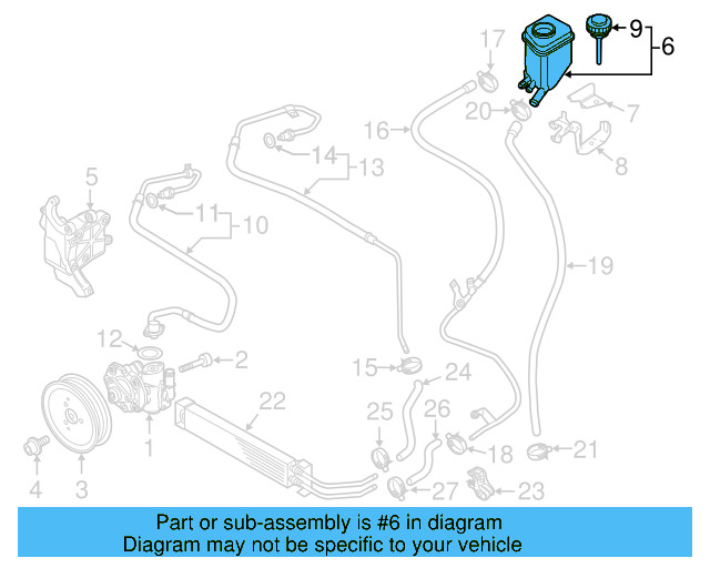 Reservoir Hose Clamp N-906-869-02 - View 403