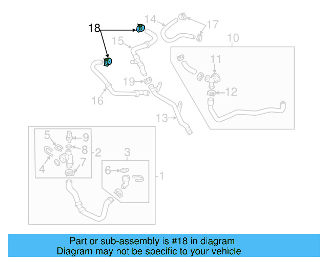 Reservoir Hose Clamp N-906-869-02 - View 456