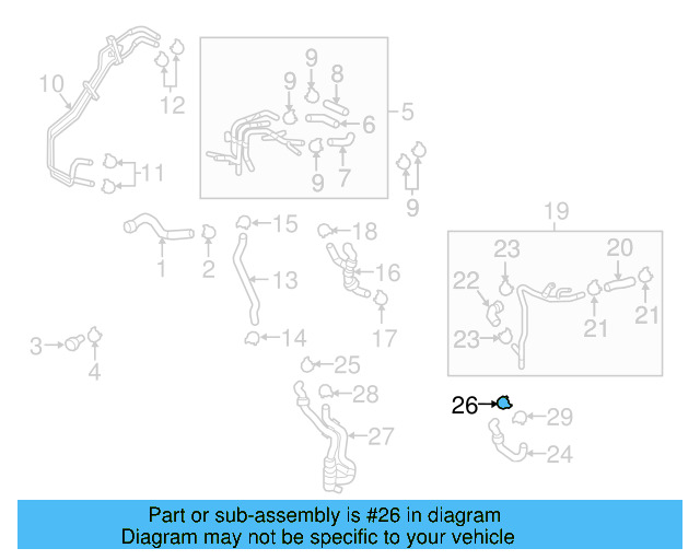 Reservoir Hose Clamp N-906-869-02 - View 206