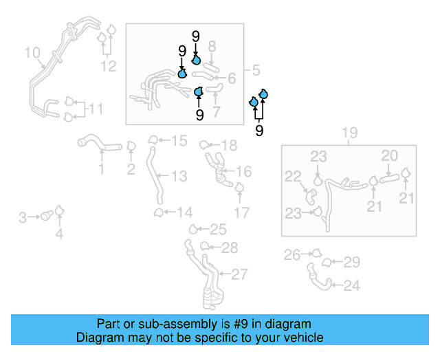 Reservoir Hose Clamp N-906-869-02 - View 208