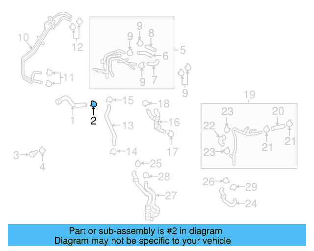 Reservoir Hose Clamp N-906-869-02 - View 203