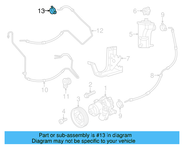 Reservoir Hose Clamp N-906-869-02 - View 417