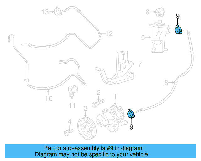 Reservoir Hose Clamp N-906-869-02 - View 418