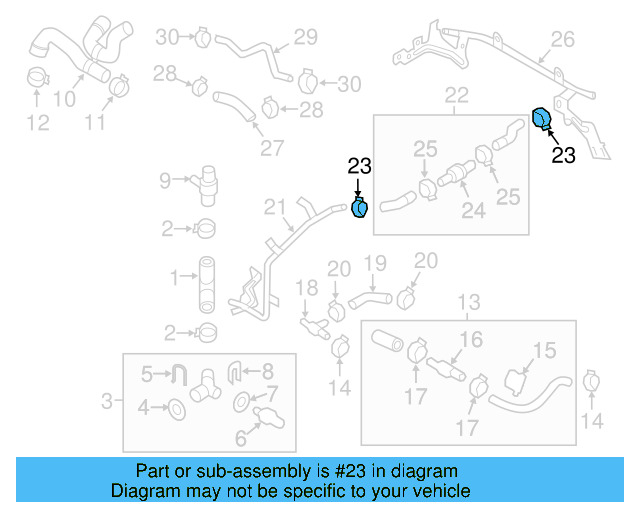 Reservoir Hose Clamp N-906-869-02 - View 343