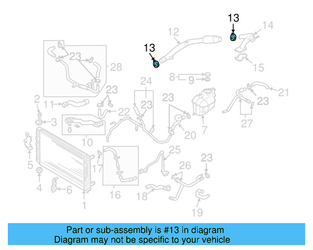Reservoir Hose Clamp N-906-869-02 - View 503