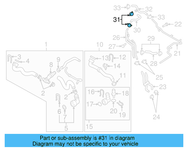 Reservoir Hose Clamp N-906-869-02 - View 303