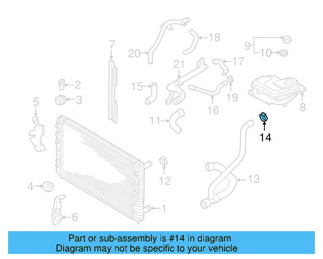 Reservoir Hose Clamp N-906-869-02 - View 431