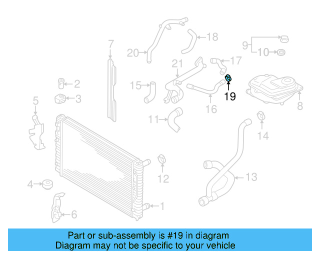 Reservoir Hose Clamp N-906-869-02 - View 432