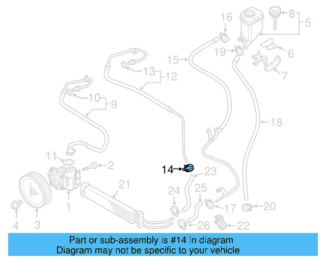 Reservoir Hose Clamp N-906-869-02 - View 234
