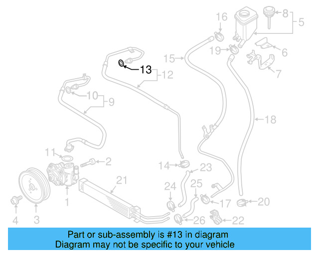 Reservoir Hose Clamp N-906-869-02 - View 233