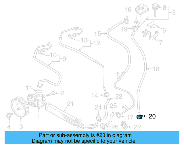 Reservoir Hose Clamp N-906-869-02 - View 237