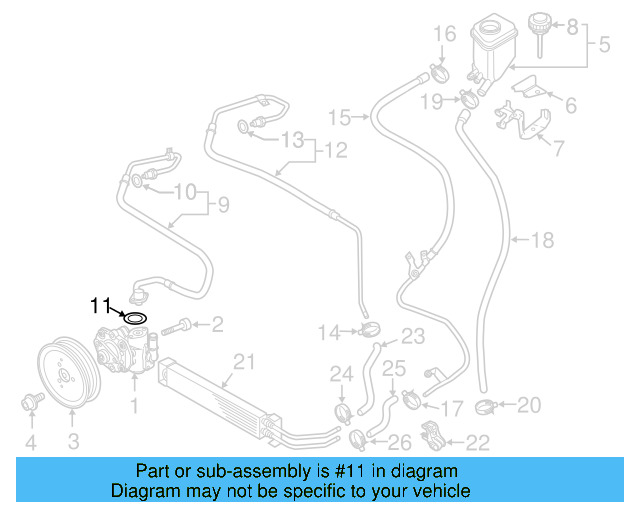 Reservoir Hose Clamp N-906-869-02 - View 122