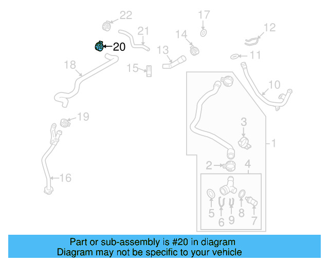 Reservoir Hose Clamp N-906-869-02 - View 347